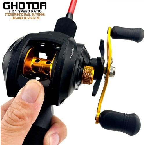 Baitcasting Fishing Reel 17+1BBs 8KG Max Drag Power Carretilha Coil Wheels