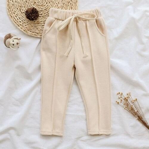 YourSeason Boys And Girls Loose Knit Elastic Trousers 2021 New Kids Spring Autumn Children Clothes Bow Soft Pants