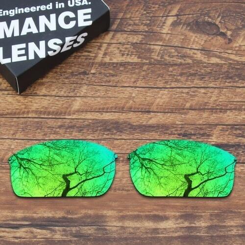 ToughAsNails Polarized Replacement Lenses for Oakley Wiretap Sunglasses Green Mirrored