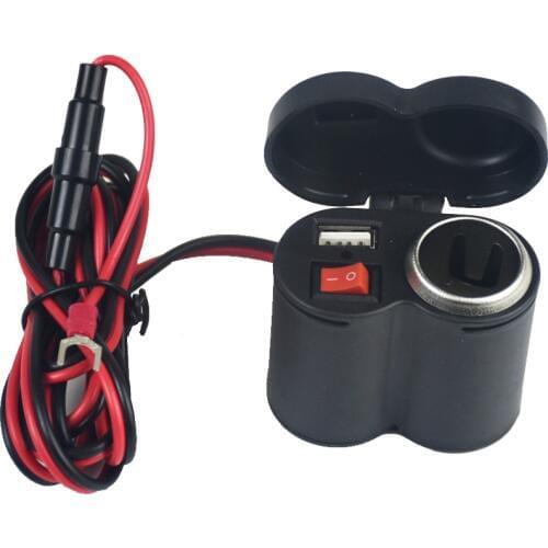 New Auto Motorcycle USB Adapter Charger 12/24 V Cigarette Lighter Motorcycle Charger For Mobile GPS