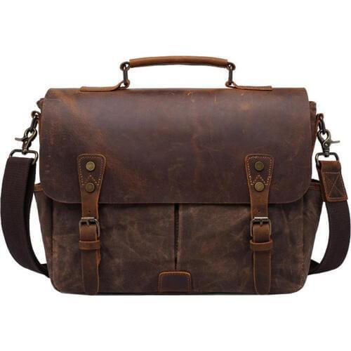 Batik Canvas Vintage Retro Waterproof Camera Shoulder 14" Laptop Casual Messenger Photo Men Women Bag for Canon Nikon Sony DSLR