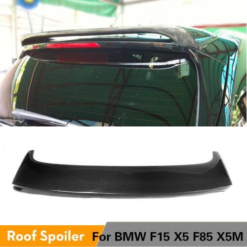 Carbon Fiber Rear Roof Spoiler For BMW F15 X5 X5M 2014 - 2017 Window Wing Spoiler Lip Car Tuning Parts