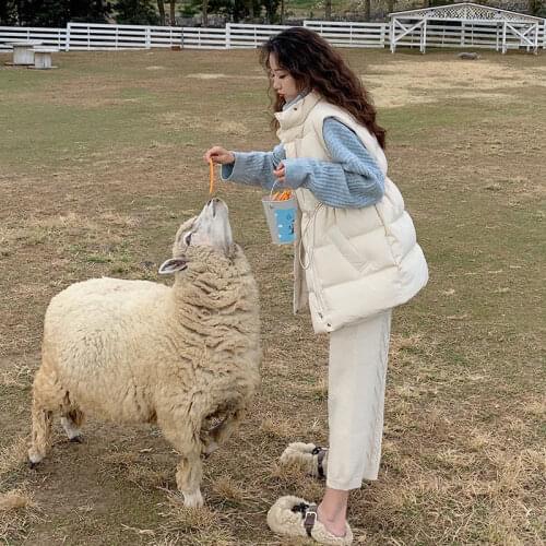 Woman Jacket Vest down Cotton Womens Light Autumn Winter Vest Chaleco Mujer