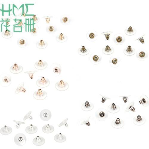 1set Plastique Tube Silicone Anti-Cravate D'oreilles Plastic Earring Caps Stud Hook Earrings Stoppers Jewelry Accessories DIY