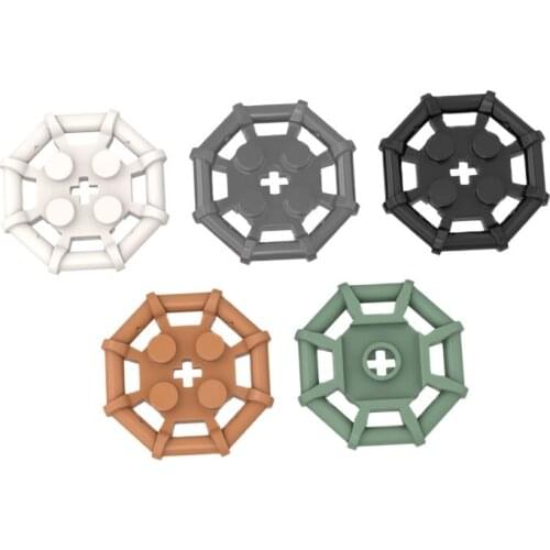 10PCS Building Blocks 2X2 With Eight Bezels Plate 75937 30033 High-Tech Bricks Assemble Particles DIY Part Toy For Children Gift