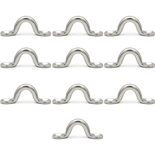 10PCS M5 304 Stainless Steel Pad Eye Strap for Boat Door Handle Pull Door Knob F19A