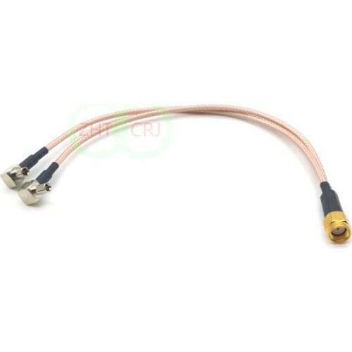 20pcs RP-SMA male to 2x TS9 plug RA Y type Pigtail cable RG316 Selling