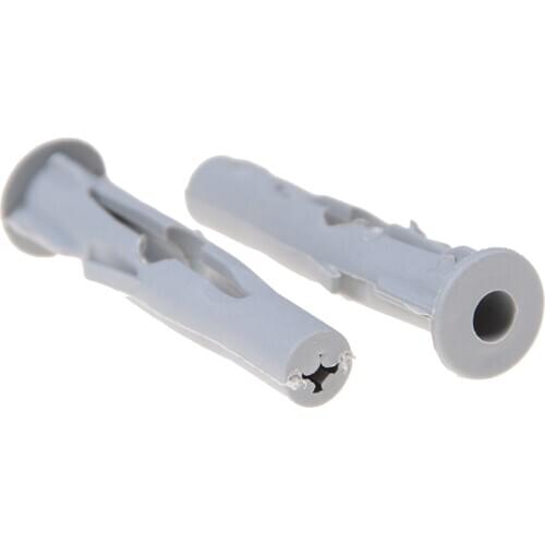 50 PCS Nylon Screws Plasterboard Drywall Wall Plug For Window Door Frame Concrete M6x35