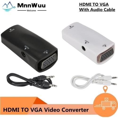 HDMI-compatible to VGA Adapter Female to Female HD 1080P HDMI TO VGA Converter For PC Laptop TV Box Computer Display Projector