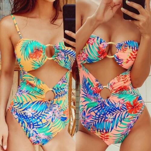 Bikini One-piece Skin-friendly Polyester Sexy Hollow Swimsuit for Bathing