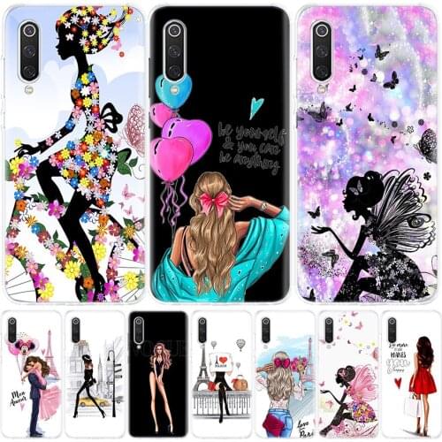 Bicycle and Beauty Girl Phone Case for Xiaomi Redmi Note 10 9S 9 8T 9 8 7 7A 8A 9A 9C 6A 6 S2 K20 S30 Pro Fashion Cover Capa