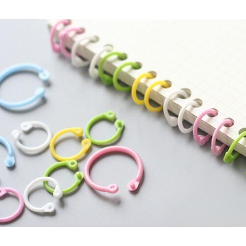 Colorful Plastic Circle Ring Multi-Function Creative DIY Loose-Leaf Binder Calendar Ring Keychain Key Ring Stationery