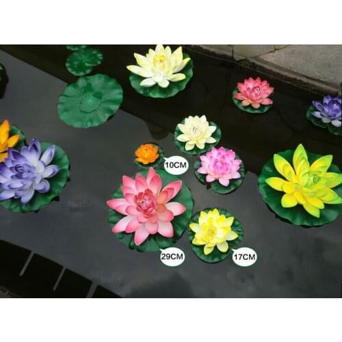 17 CM Diameter Artificial Lotus Flower Floating Water flower For Fish Tank pool wedding decorations supply