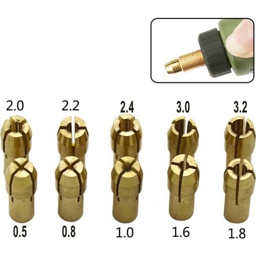 Electric Grinding Accessories Mini Drill Brass Collet Chuck For Dremel Rotary Tool Including Engraving Pen Copper Core