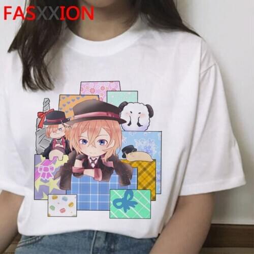 Bungou Stray Dogs tshirt summer top women 2021 tumblr couple clothes print streetwear t shirt streetwear ulzzang
