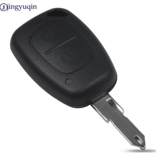 Jingyuqin Remote Car Key Case Empty Key Shell Replacement 2 Button For Renault Traffic/Master/Vivaro/Movano/Kangoo Car Keys