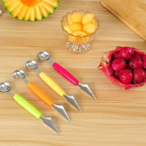 Kitchen Tools Gadgets Double Stainless Steel Fruit Melon Scoop Ballers Stack Tools