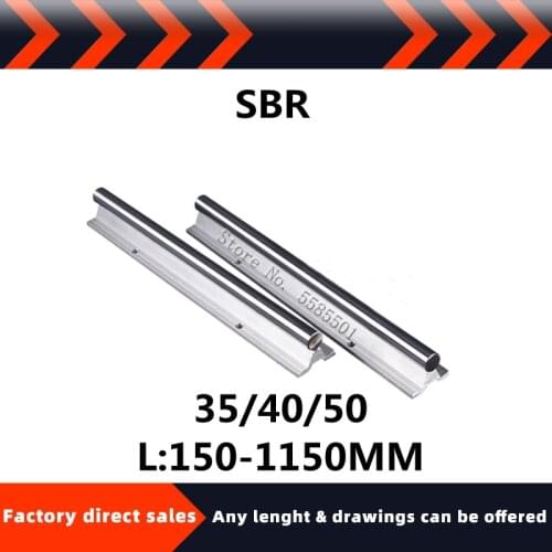 1/2pcs Linear Guide Rail SBR35 SBR40 SBR50 150-1150mm Fully Supported Linear Rail Shaft Rod For CNC Parts