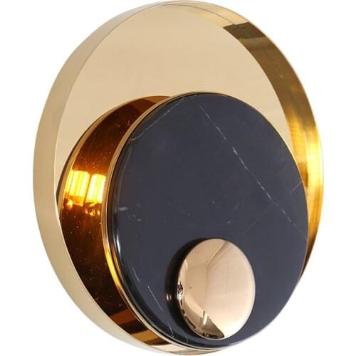 New Marble Gold Metal LED Wall Lamp Bathroom Living room Bedside Wall Sconce Stair Corridor Wall lights G9 LED Nordic Lamp
