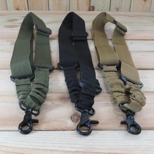 Nylon Gun Sling Adjustable Tactical Single Point Bungee Rifle Belts Airsoft Outdoor Multifunctional Bag Straps