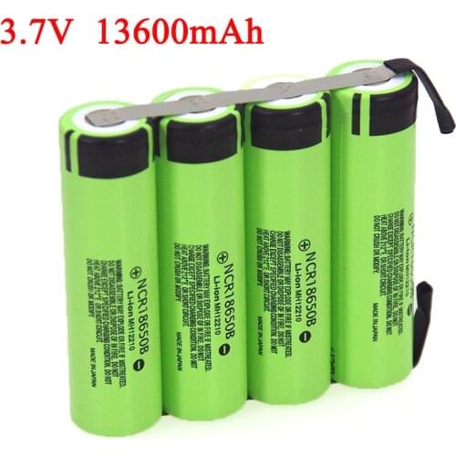 NEW 3.7V 1S 6800mAh 13600mAh NCR18650B Lithium battery pack Fishing Bluetooth Speaker 4.2V soldering Nickel Sheet DIY batteries