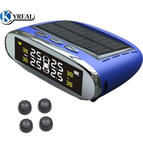 New Car Solar TPMS External Sensor Alarma Auto Psi/Bar Easy Use LCD Display Universal Wireless Tire Pressure Monitoring System