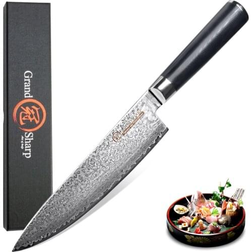 Chef Knife 8 inch vg10 Japanese Damascus Steel 67 Layers Japanese Kitchen Knives Kitchenware Gadgets tools G10 Handle GIFT BOX