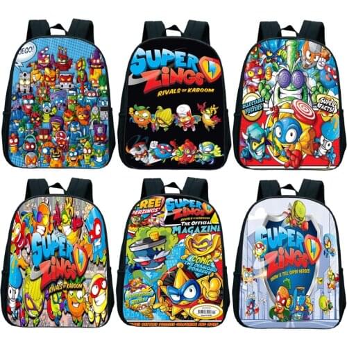 Super Zings Backpack Kindergarten Knapsack Children Bagpack Superzings Print Primary Schoolbag Toddler Book Bags Preschool Bags