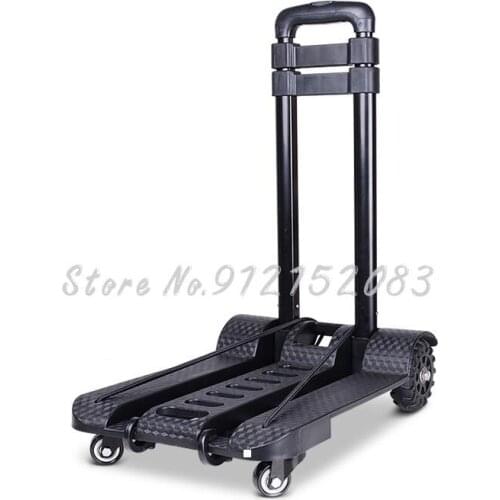 Folding Trolley Car Universal Wheel Luggage Cart Portable Stall Trailer Shopping Cart Portable Trolley Trolley