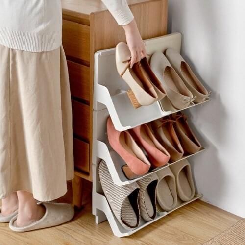 Nordic Plastic Shoe Rack Simple Household Multi-layer Assembly Dustproof Simple Combined Shoe Storage Rack Rack