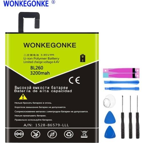 WONKEGONKE BL260 Battery for Lenovo for VIBE S1 Lite Batteries Bateria