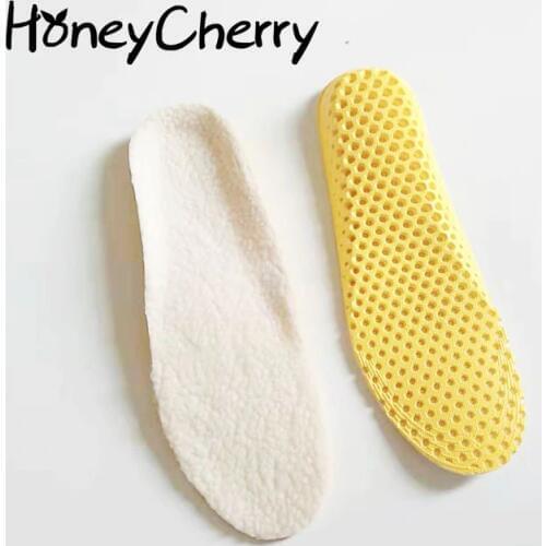 Winter Warm Wool Insoles Absorbent Breathable Insole men and women shoes insole shoes pad
