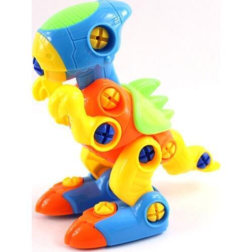 1 pcs Irregular Shape Disguise toy Dinosaurs DIY Model Block Screws Nuts Assembled Gifts Toys for Children Boys