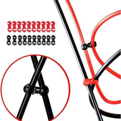 10 Pcs/set Rotating S Shaped Clips Bicycle Gear Cable Tool Bike Brake Cable S Style Hooks Cycling Plastic Brake Hose S Buckle