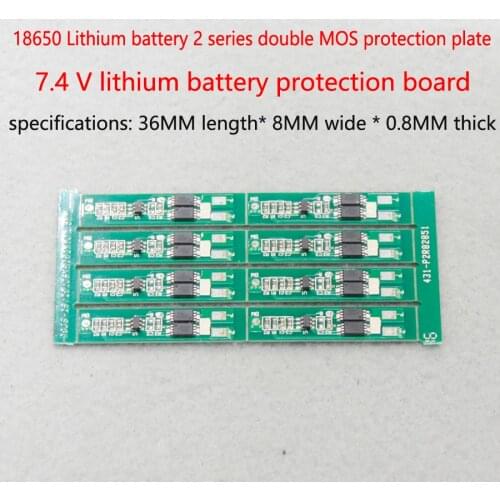 18650 battery 7.4V battery protection plate 2 series of 18650 lithium battery pack double MOS protection plate high quality batc