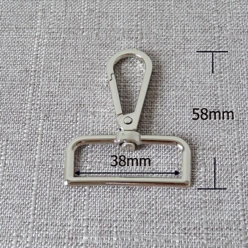 20pcs/lot 38mm webbing swivel metal belt buckle clasp for bag accessories pet dog leash straps swivel eye trigger clip snap hook