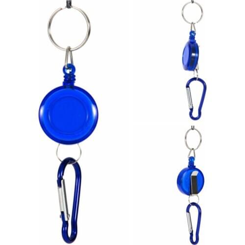 2020 Hot Retractor Keychain Portable Fly Fishing Retractable Fly Fishing Carabiner Clip Reel Badge Holder