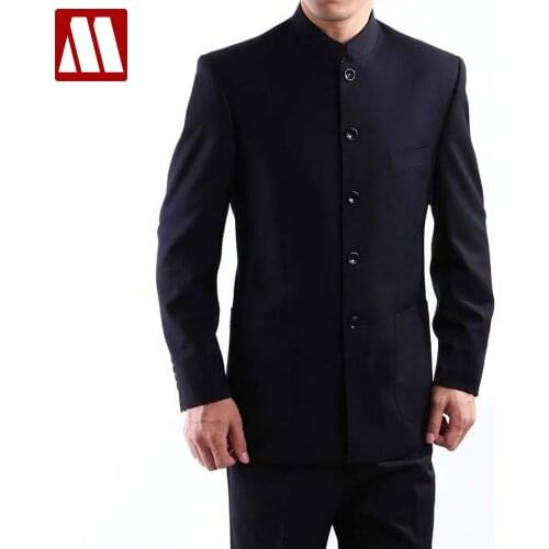2021 Mens restore ancient ways Chinese casual suit coat single breasted Blazers patch pocket leisure Chinese tunic suit S-XXXXL