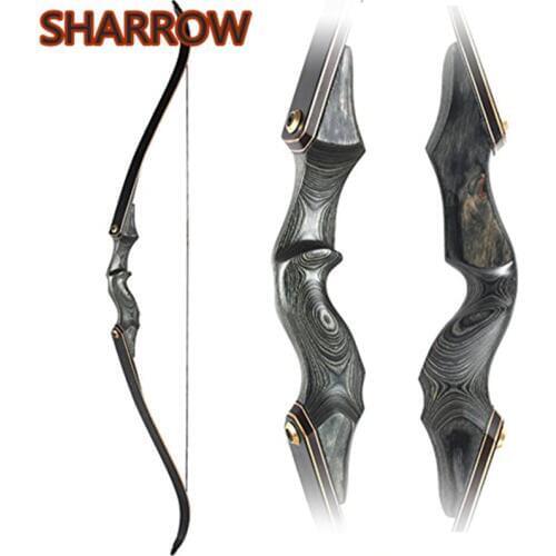 30-60bls 60 Inch Archery Takedown Recurve Bow Black Fiberglass Limbs Right Hand For Outdoor Hunting Shooting Sports Practice Acc