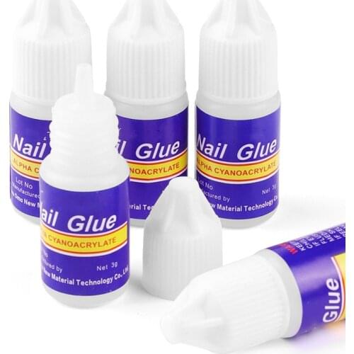5Pcs/Set Nail Glue Fast-dry Adhesive Acrylic French Art False Tips 3D Decoration Glue Nail Rhinestone Makeup Cosmetic Tools