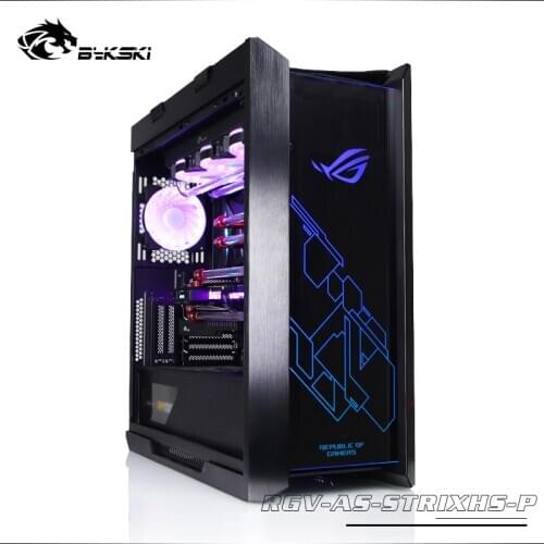 BYKSKI Acrylic Waterway Board Solution for ASUS ROG Strix Heli case ,Support DDC Pump ,Reservoir Replace Water Tank