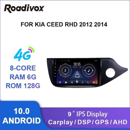 9" android 10.0 car radio video gps navigation player for Kia Ceed RHD 2012 2014 autoradio stereo head unit
