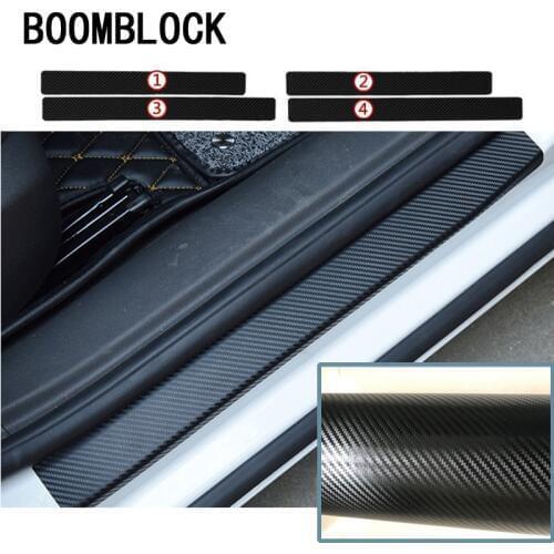 Car Styling 3D 5D Stickers For Hyundai Creta Tucson Solaris E53 VW Golf 4 7 Tiguan Kia Rio Ceed Door Pedal Threshold Accessories