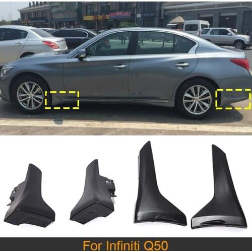Car Fender Flares Mudguards Flaps for Infiniti Q50 2014 - 2017 Side Skirts Winglets Aprons Splitters PP Plastic