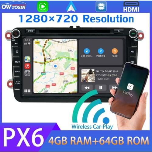 8" 1280*720P Android 10 Car DVD Multimedia Player For VW Passat B6 CC Touran Scirocco Sharan Sagita Caddy Cupra Toledo GPS Radio