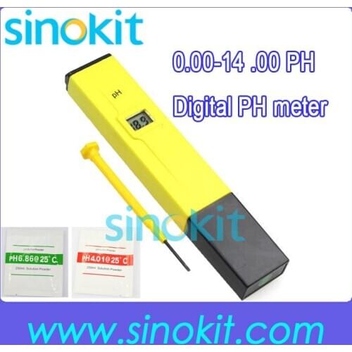 Free Shipping Pocket Digital 0-14 PH value meter for Aquarium Pool Water Tester PH009