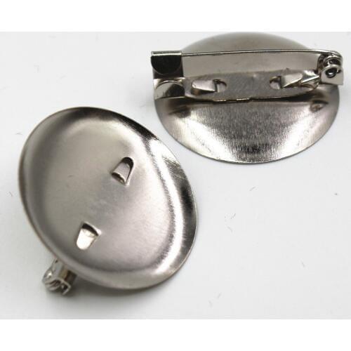 Silver white brooch back bar pin 20mm 25mm 30mm 35mm quality brooch base spacer safe lock pin for garment DIY finding
