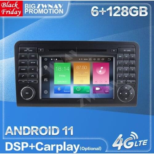 Carplay 128G Android 11 Radio Receiver For Benz ML W164 GL X164 2005-2012 Car GPS Multimedia Audio Stereo Video Player Head Unit