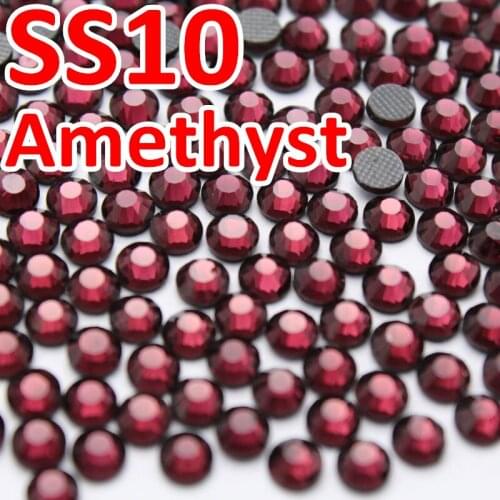 Color Emerald,Size ss10(2.7-2.9mm) Brand rhinestones made of AAA DMC Hot Fix Rhinestone,1440pcs/bag/lot ,Flat back with glue