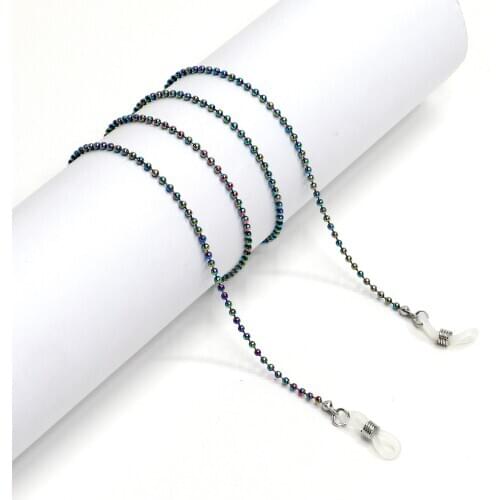 Colorful pearl chain sunglasses chain is not easy to fade fashion non-slip hanging chain glasses chain anti-loss